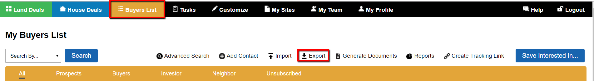 How To Export Your Marketing Records (Buyers List)