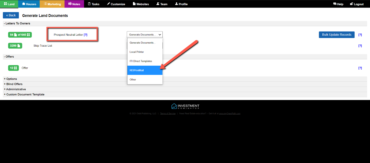 New REI PrintMail Direct Integration Feature