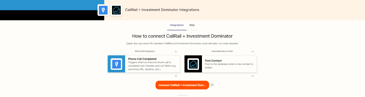 Zapier: How To Connect CallRail With The Investment Dominator