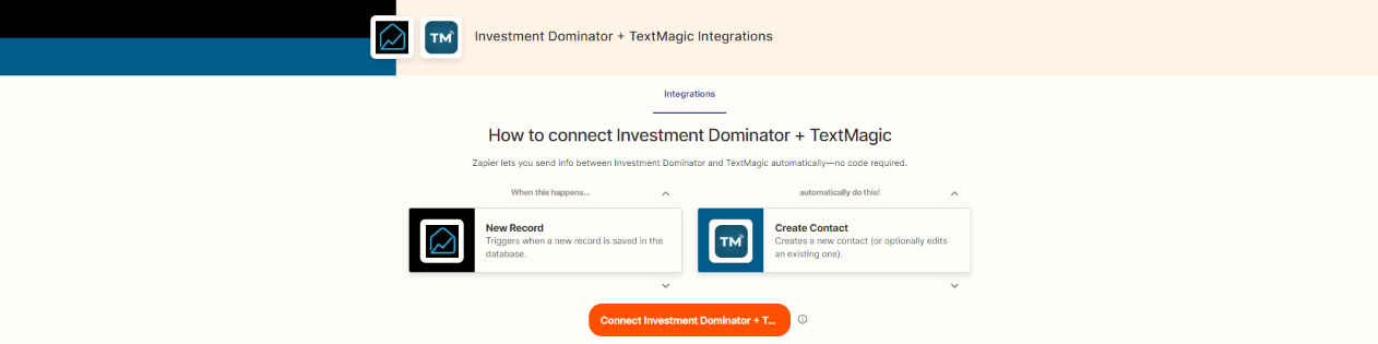 Zapier: How To Connect TextMagic With The Investment Dominator