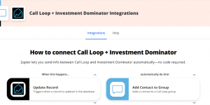 Zapier: How To Connect The Investment Dominator To Call Loop