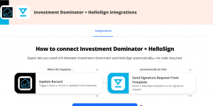 Zapier: How To Connect The Investment Dominator To HelloSign